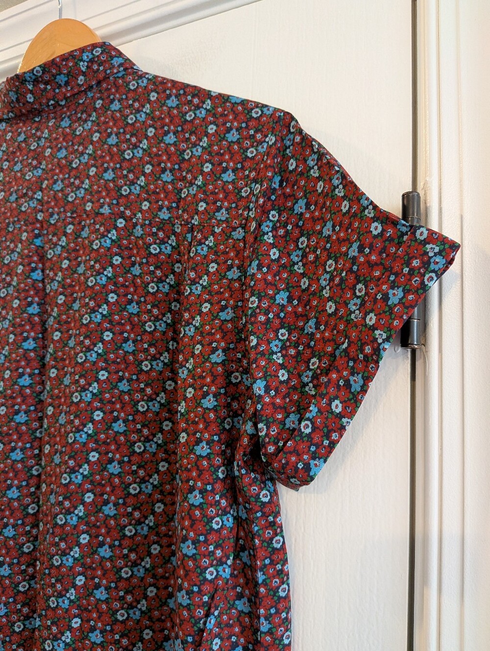 Wildfang The Empower Short Sleeve Shirt Dress Floral Unisex Midi Size XS NWT - Picture 12 of 15